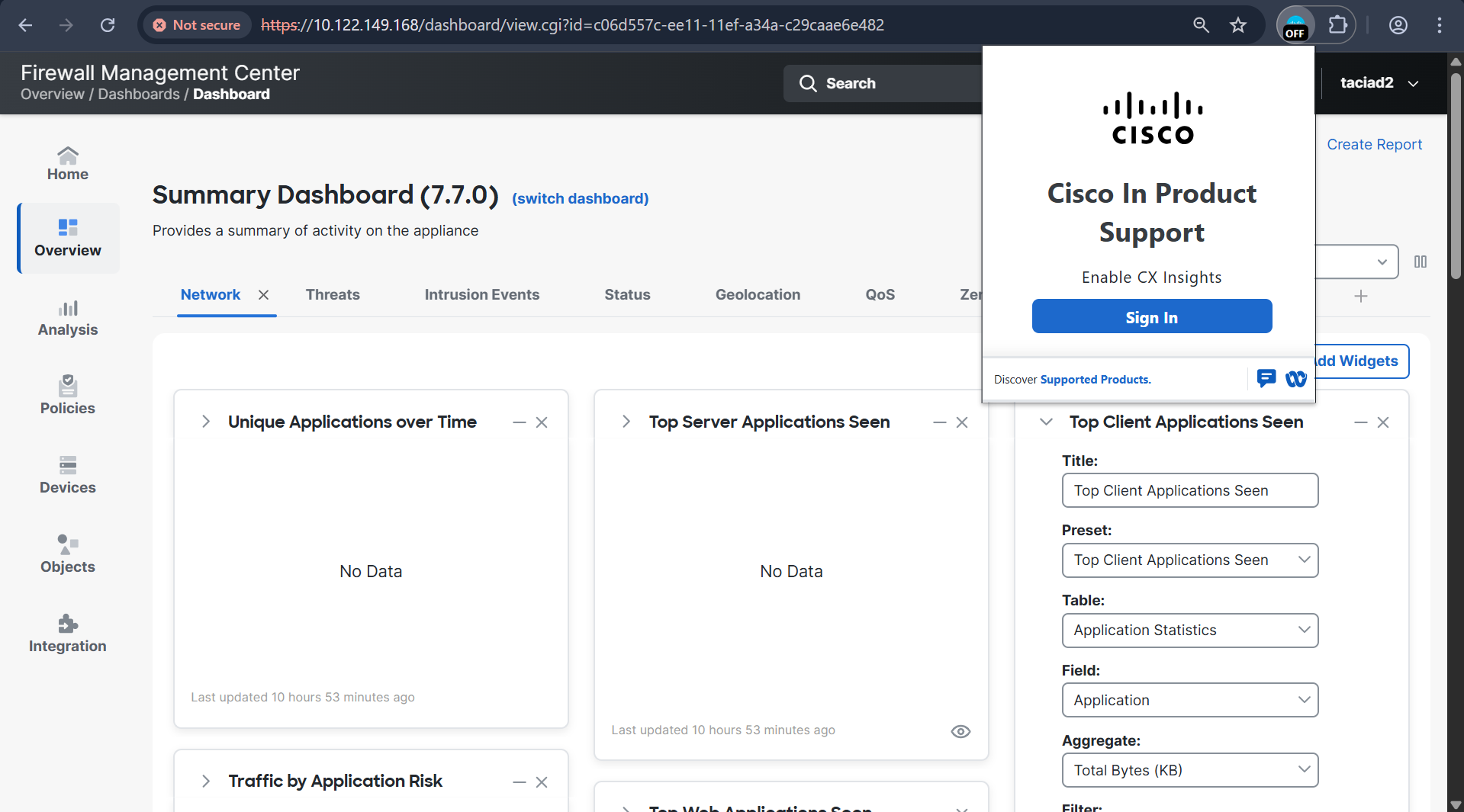 Supported Product Example