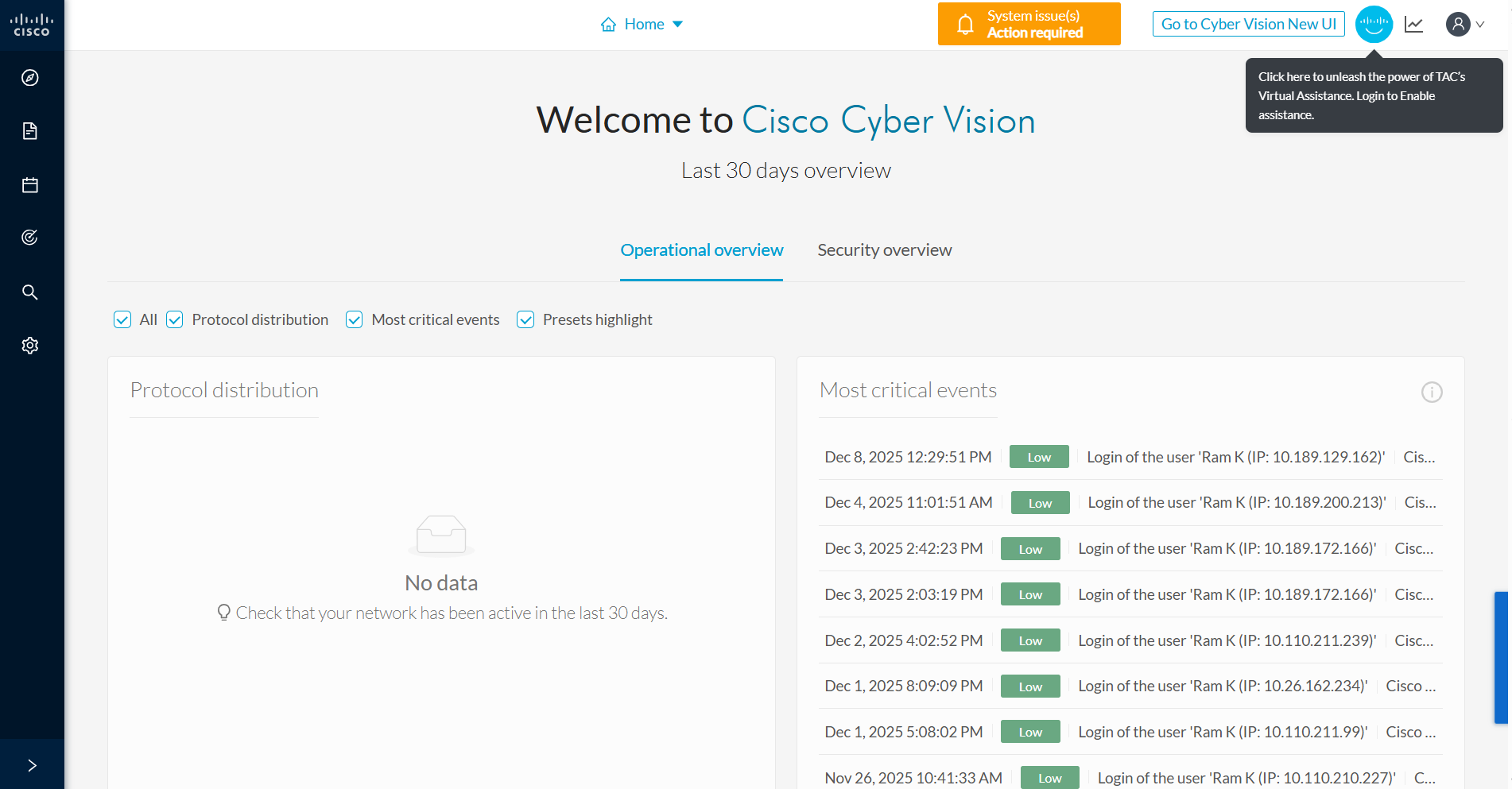 Cyber Vision In-Product Support Overview