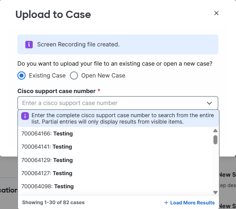 Upload Recording