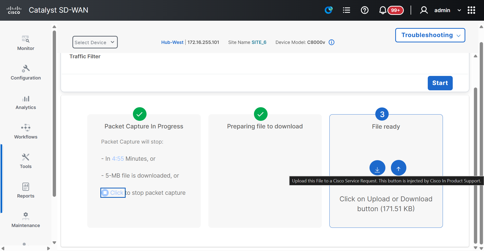 Upload Capture File