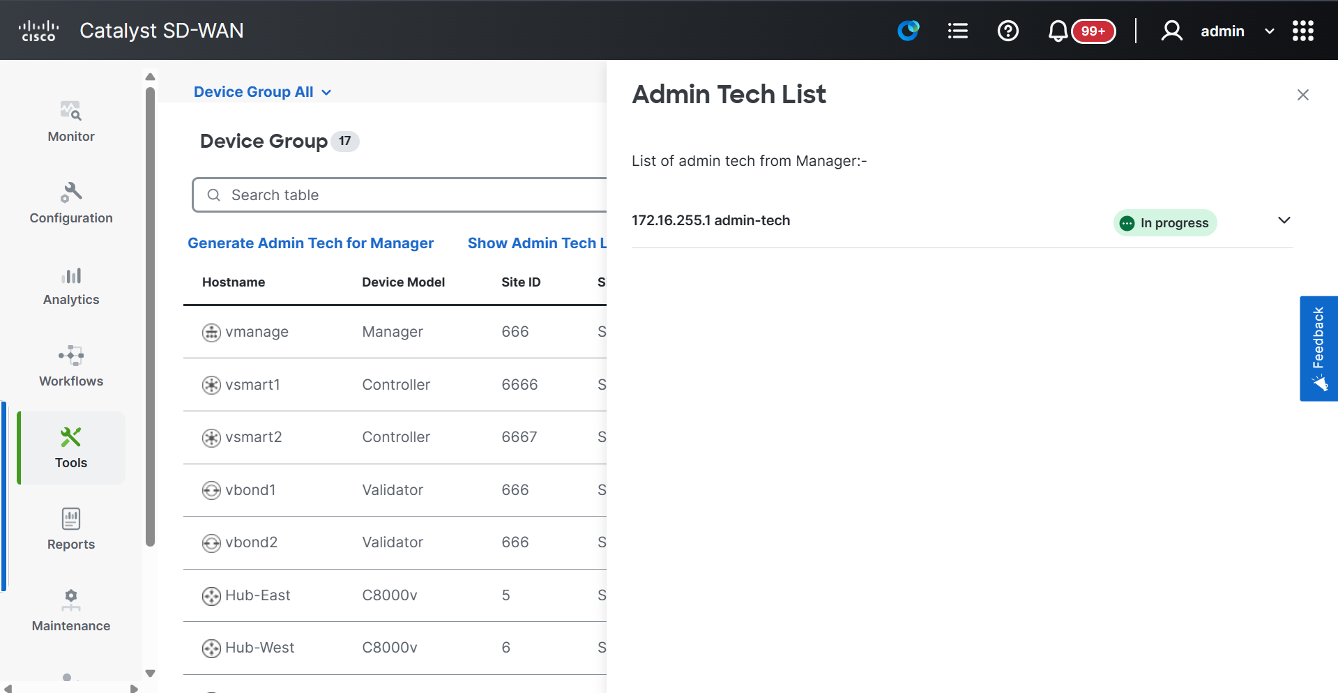 Admin Tech Options