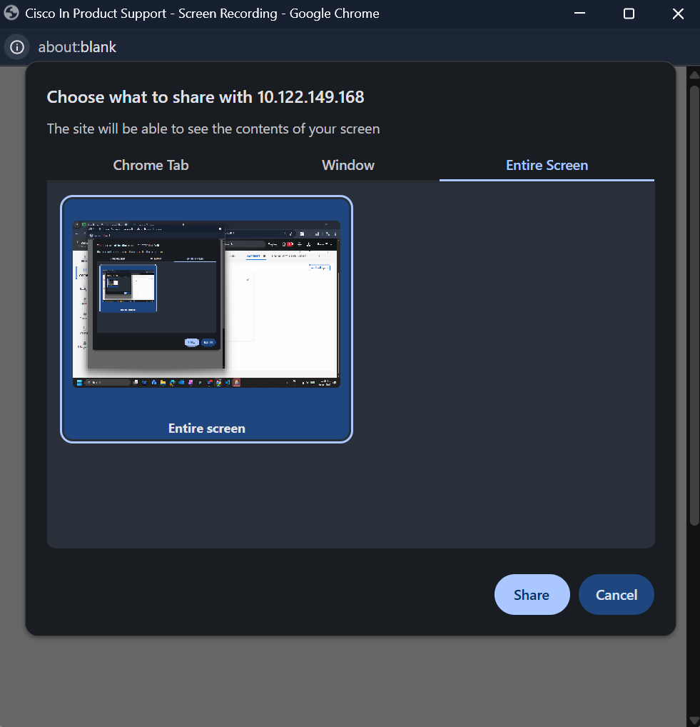 Choose Recording Area