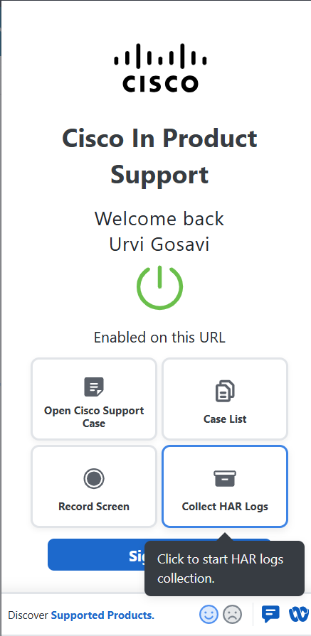 Initiate HAR Log Capture