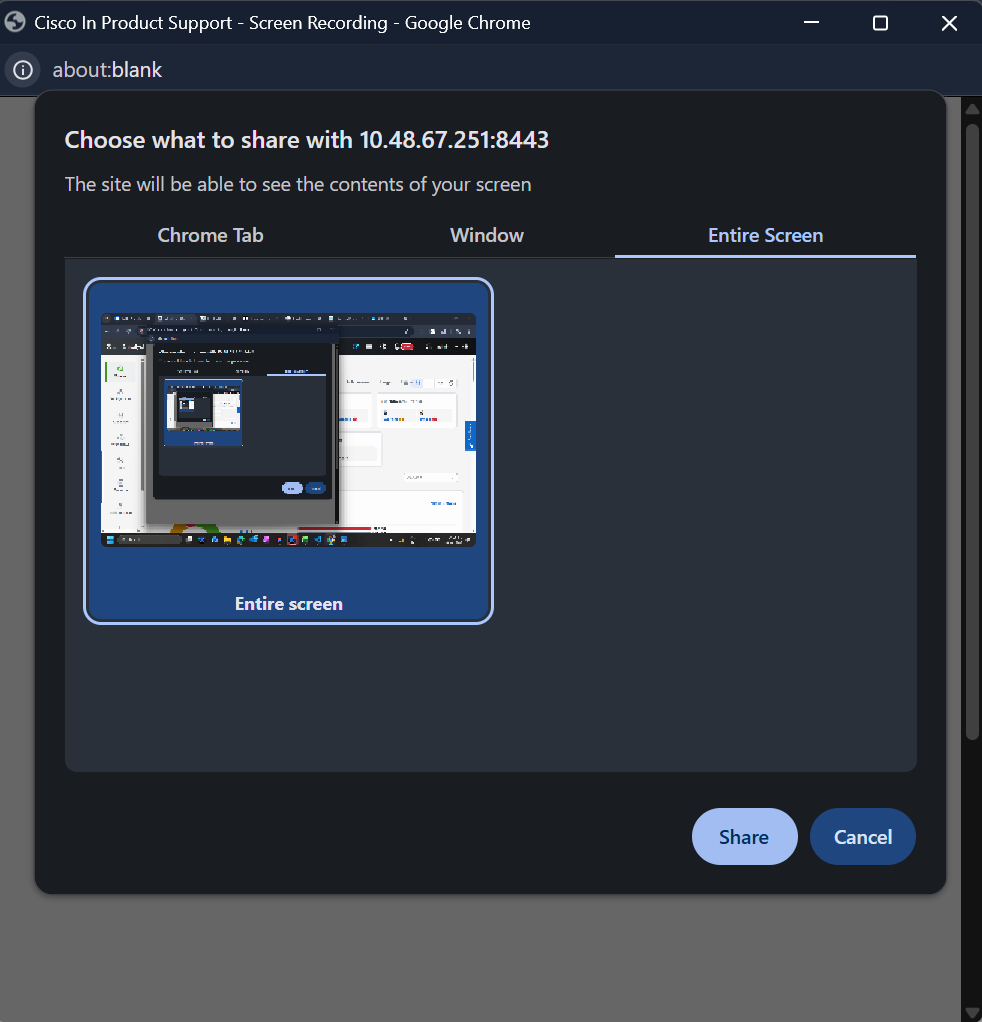 Choose Recording Area
