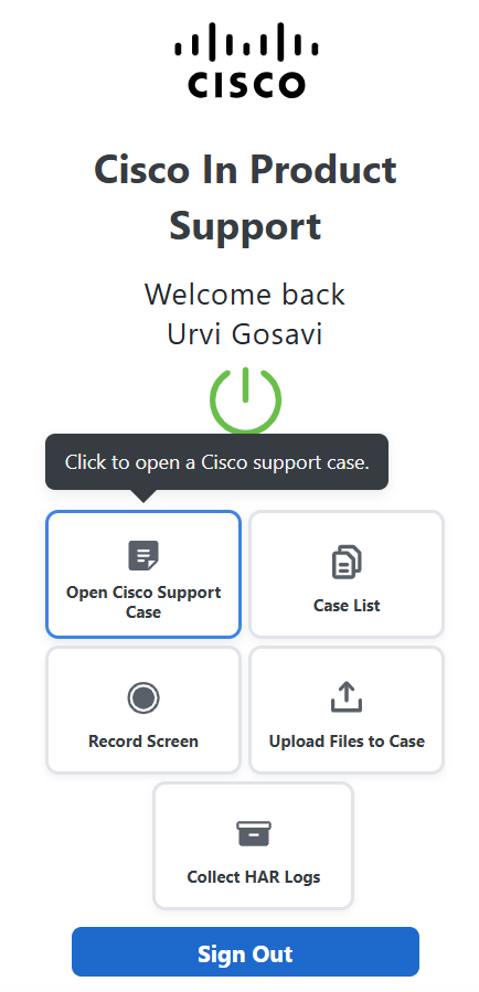 Open Support Case