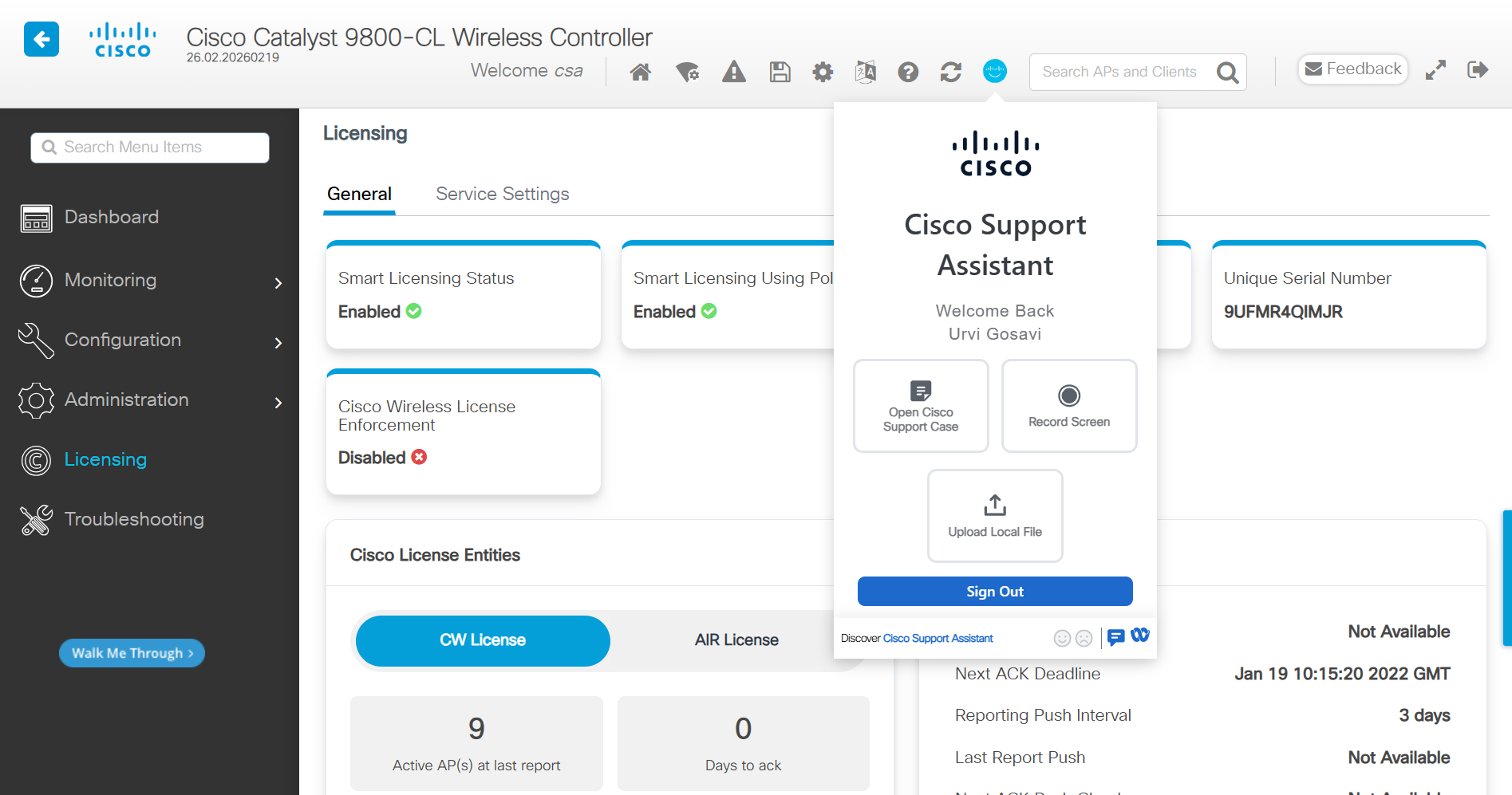 Log In to Wireless LAN Controller
