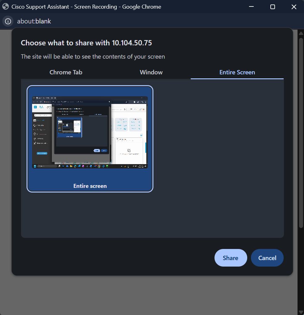 Choose Recording Area